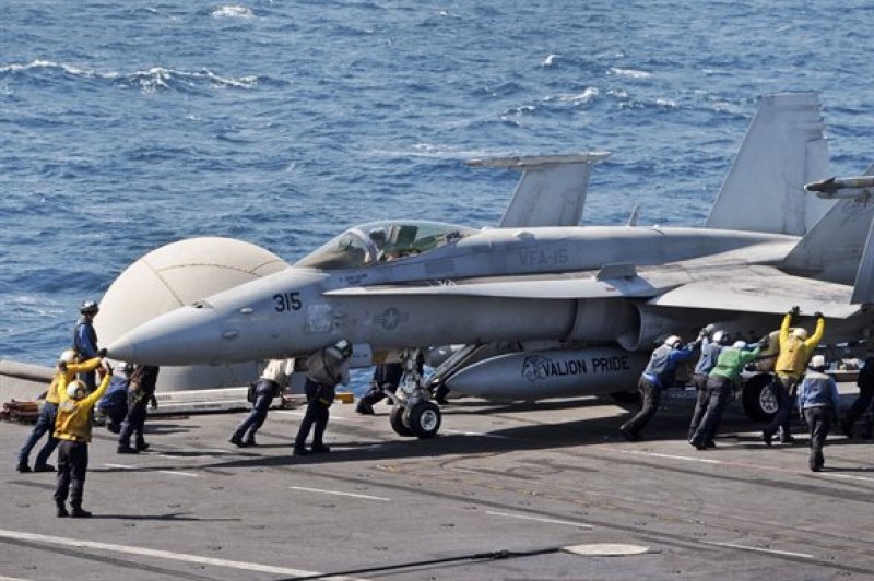 FA-18 On Deck of US Navy Carrier