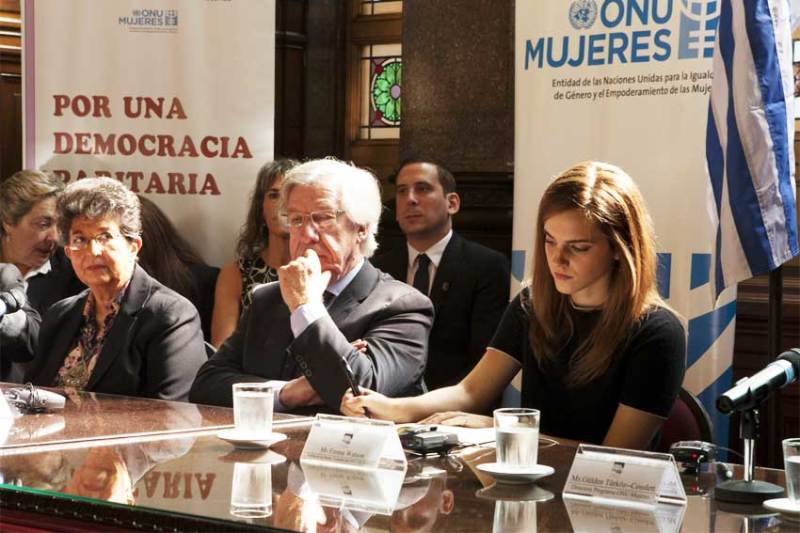 Emma Watson at Parliament in Montevideo, Uruguay 