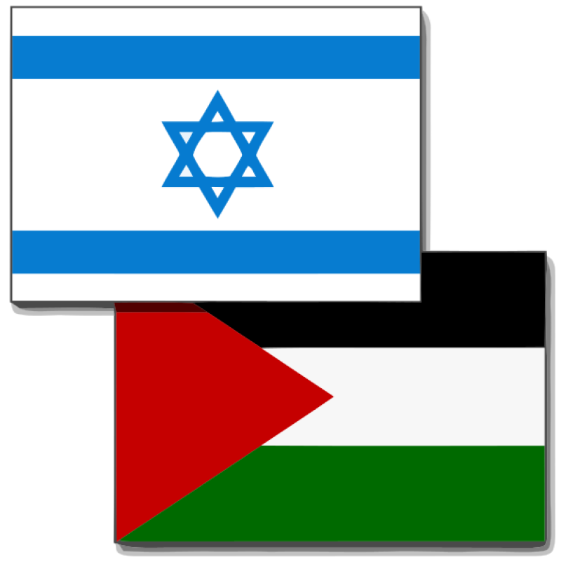 Israel Palestine flags