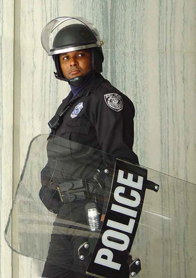 Officer in Riot Gear