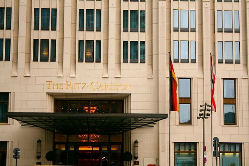 Ritz Carlton Hotel entrance in Berlin