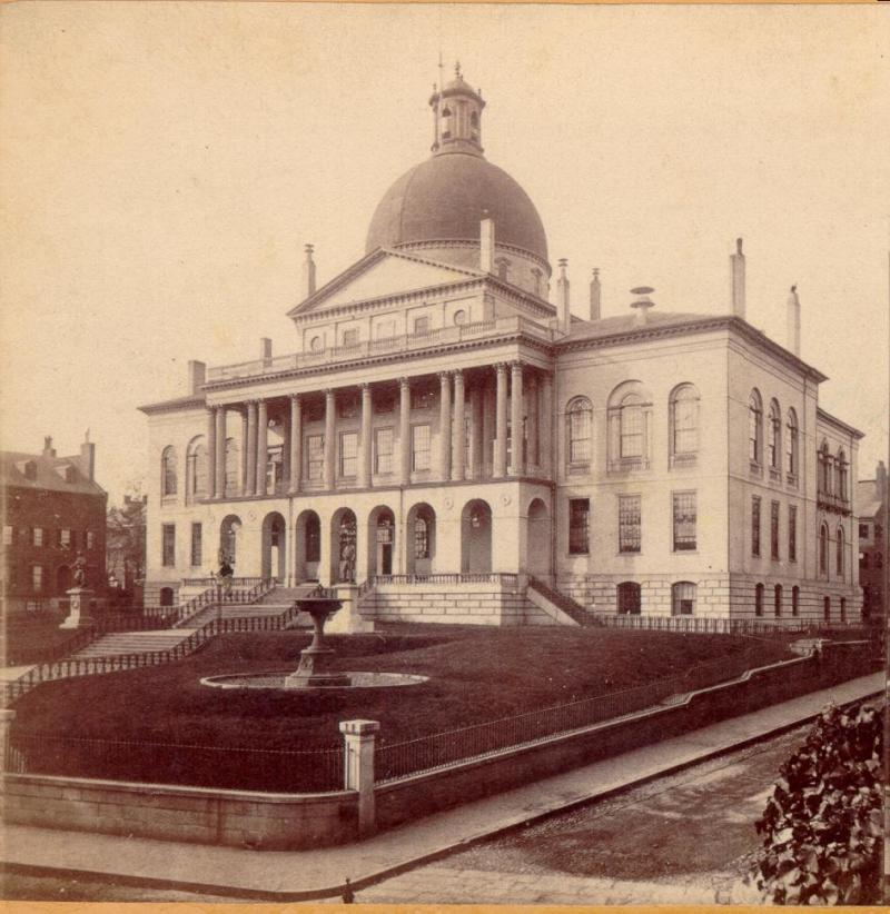 Stereograph of the Massachusetts State House C. 1862