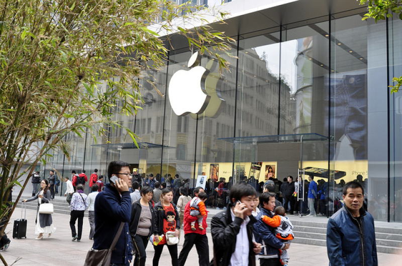 An Apple store on Nanjing Road in Shanghai
