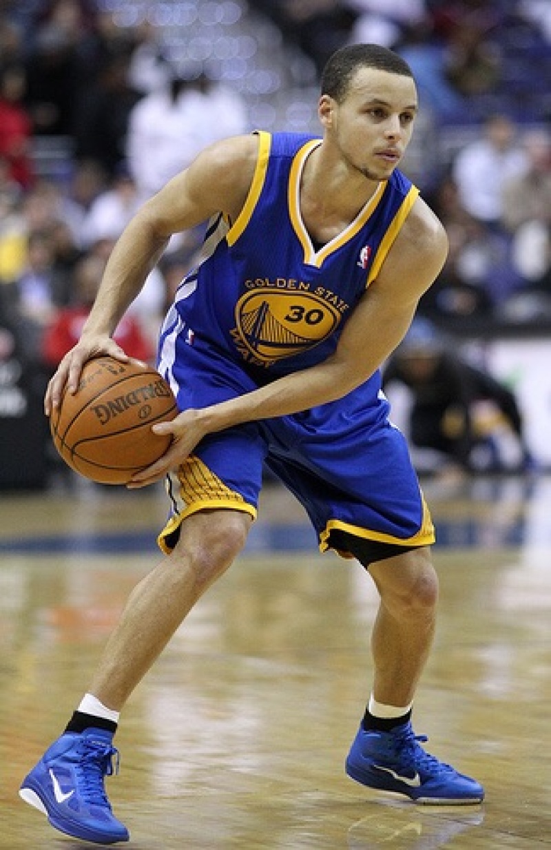 Stephen Curry On Court During a Game