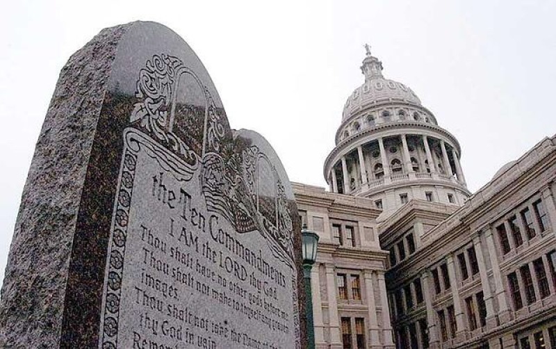 Photo of A Ten Commandments Monument In Texas