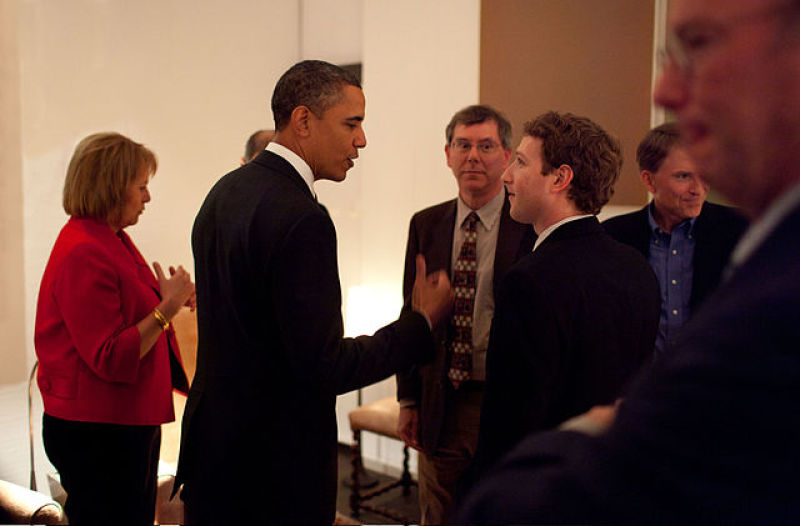 President Obama with Mark Zuckerberg