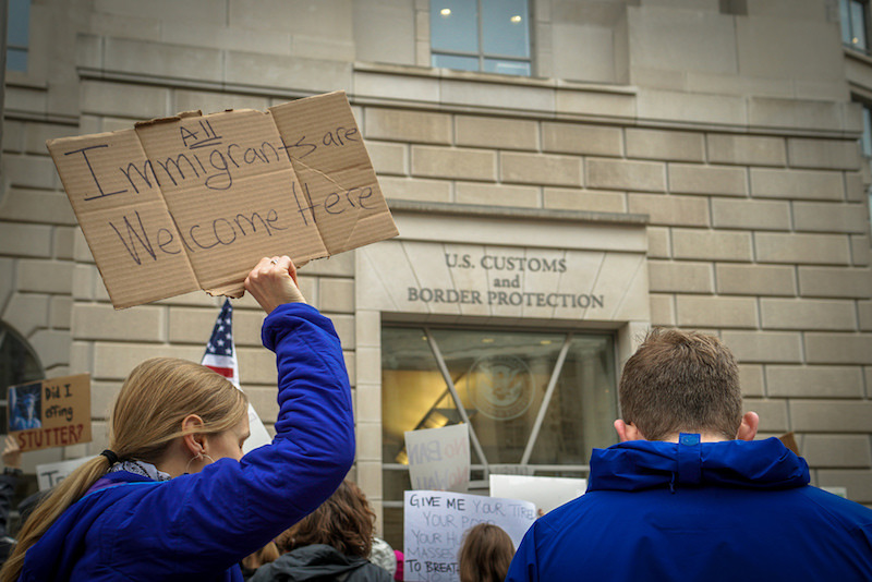 Immigration protest on travel ban