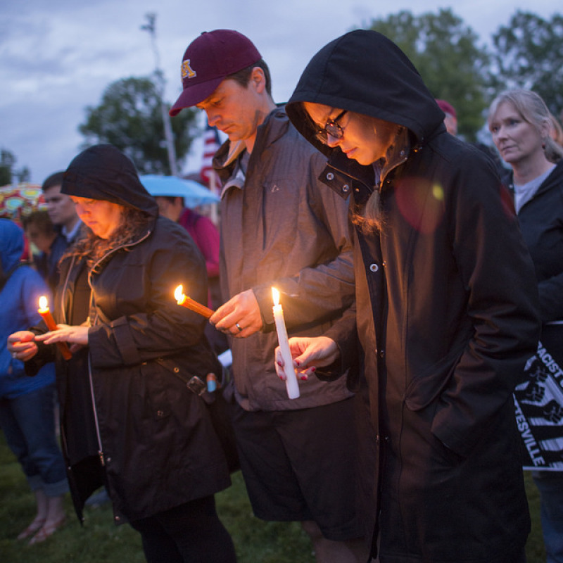 Charlottesville violence vigil