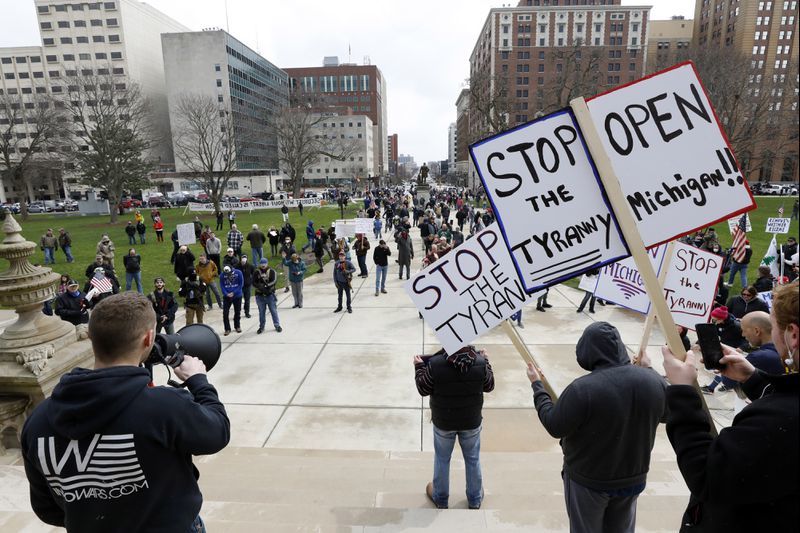 Michigan Anti-Whitmer Coronavirus Lockdown Protestor Blasts Whitmer