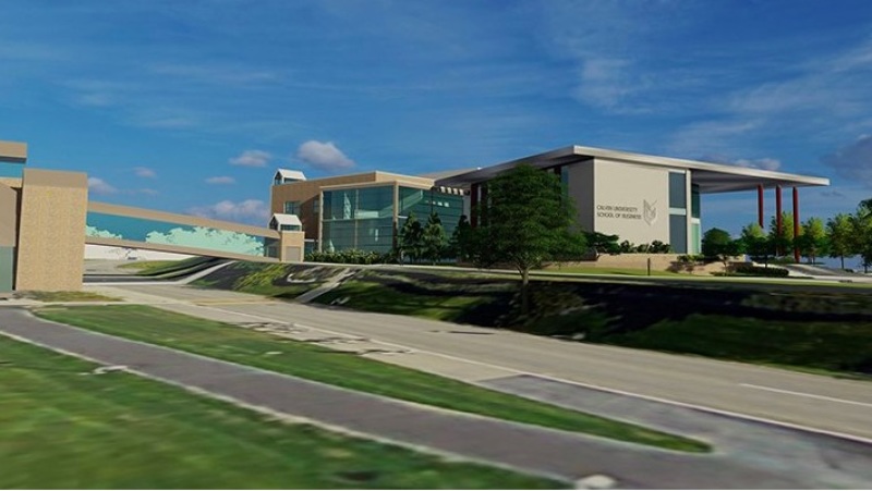 Rendering of the School of Business building, courtesy of GMB Architecture & Engineering