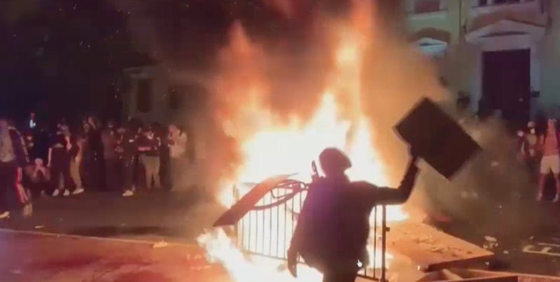 "the Church of the Presidents," has been demolished due to D.C fire. 