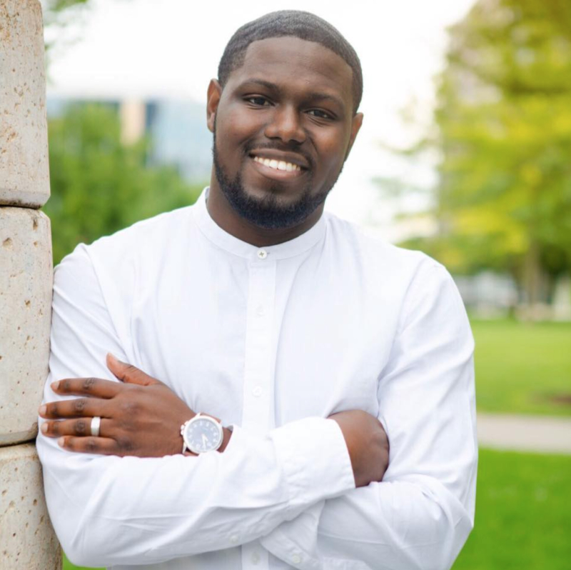  Pastor Martin leads a peaceful protest after George Floyd's death.