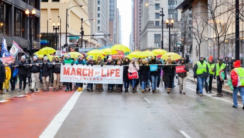 The Chicago March for Life, a pro-life rally attended by thousands that took place on Saturday, Jan. 12, 2020. 