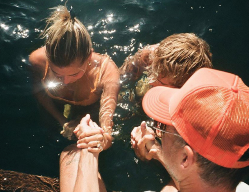 Justin Bieber and Hailey Bieber baptized together 