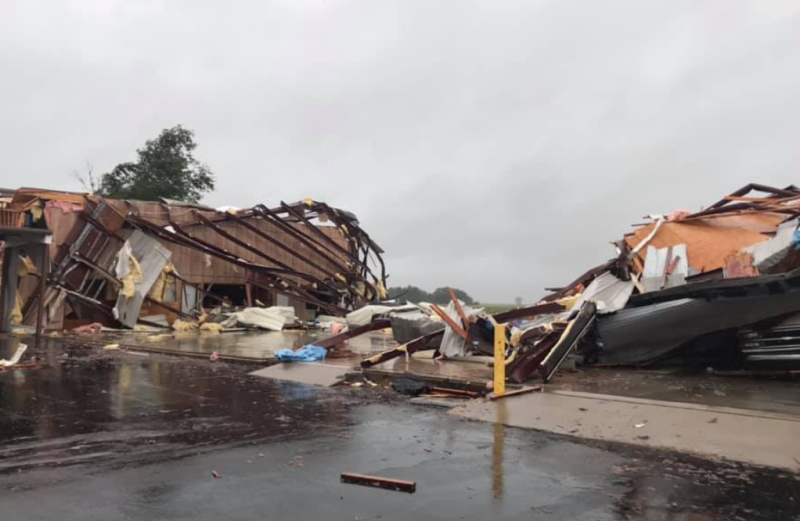 Refuge Baptist Church torn apart from a tornado