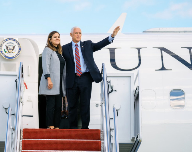 Mike Pence and The Second Lady shows love towards Trump Supporters 