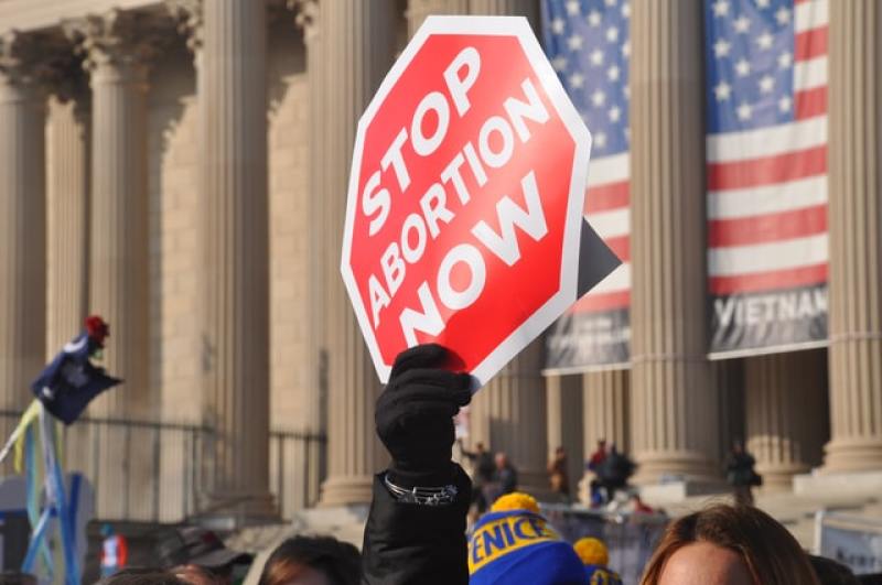 "Stop Abortion" sign