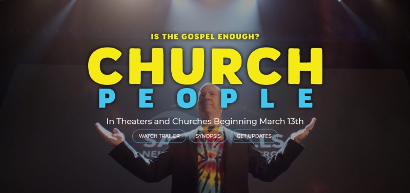 A screenshot of the official website for the movie "Church People"