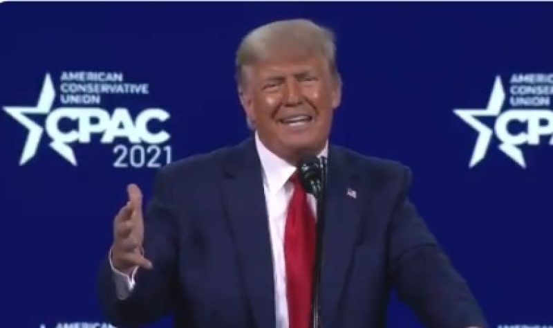 President Donald J. Trump during CPAC 2021