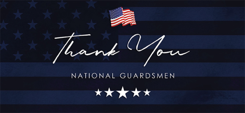 Museum of the Bible's thank you message to National Guardsmen