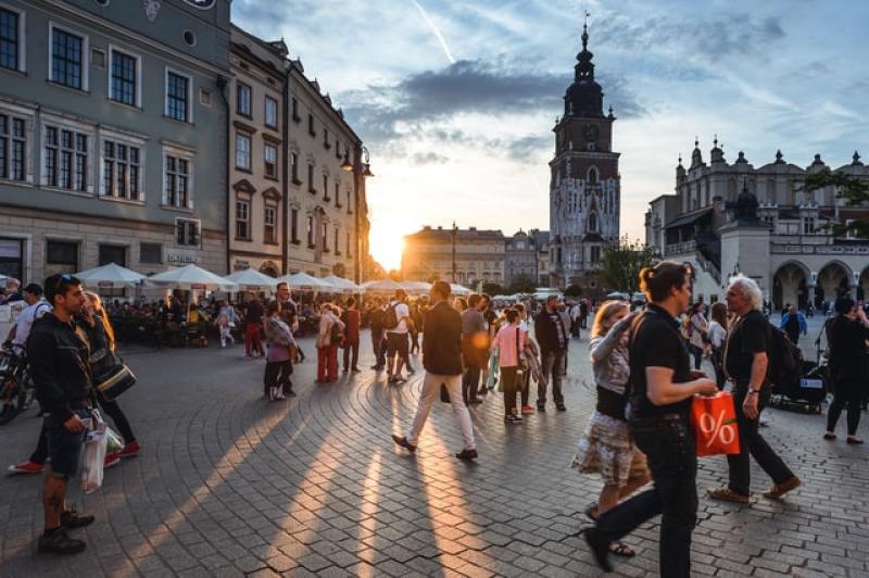 people walking on the streets