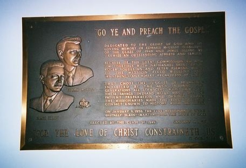 Original Wheaton College plaque
