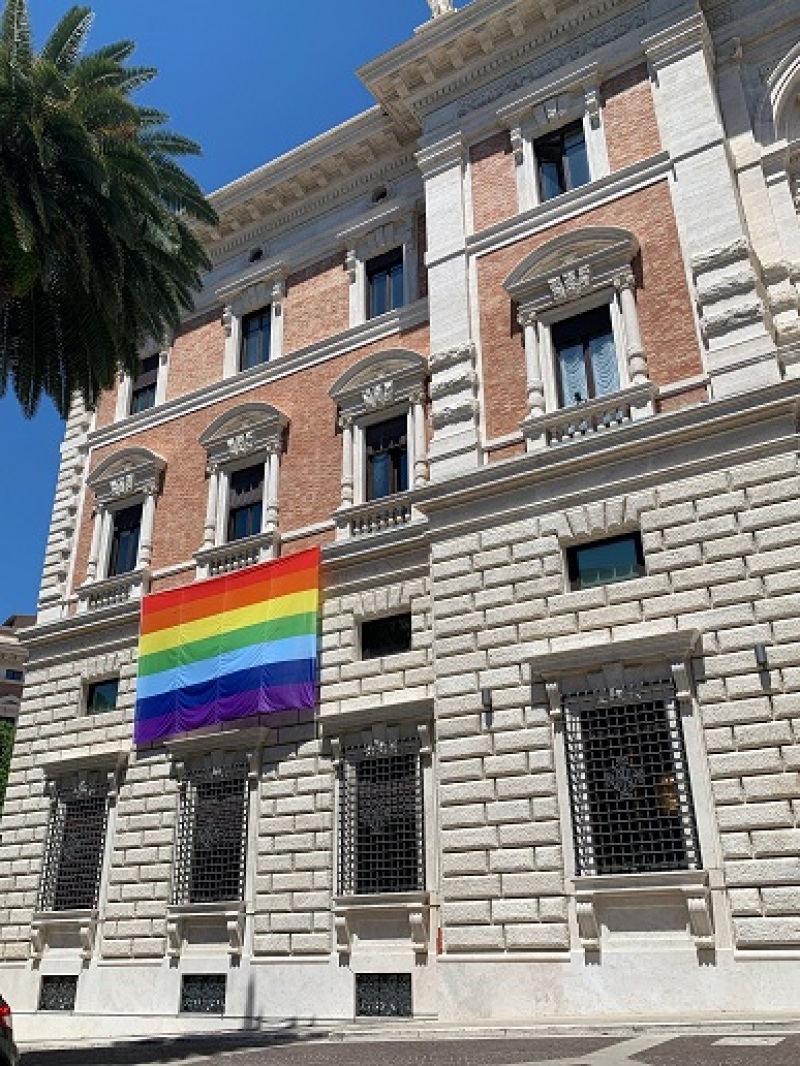 U.S. in Holy See twitter post with the gay flag
