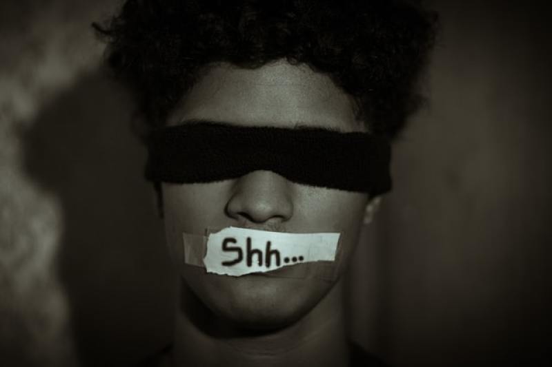 hush silenced censor censored quiet