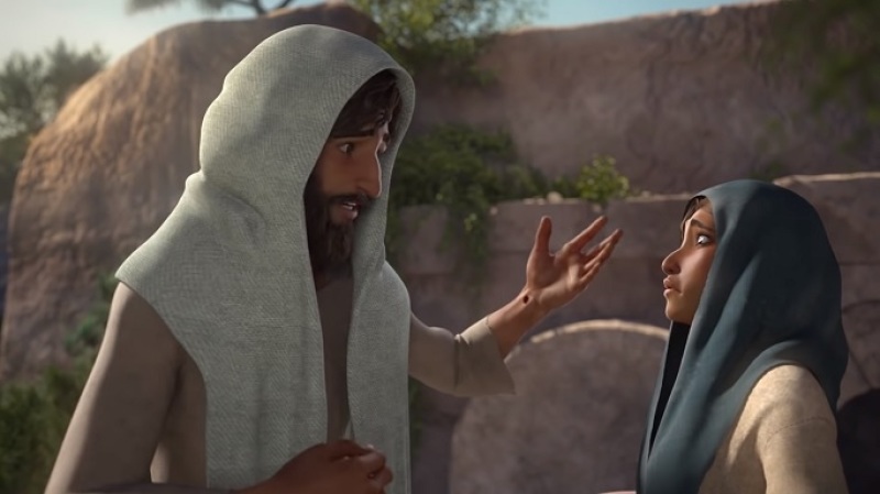 the Risen Christ meeting with Mary Magdalene after the Resurrection
