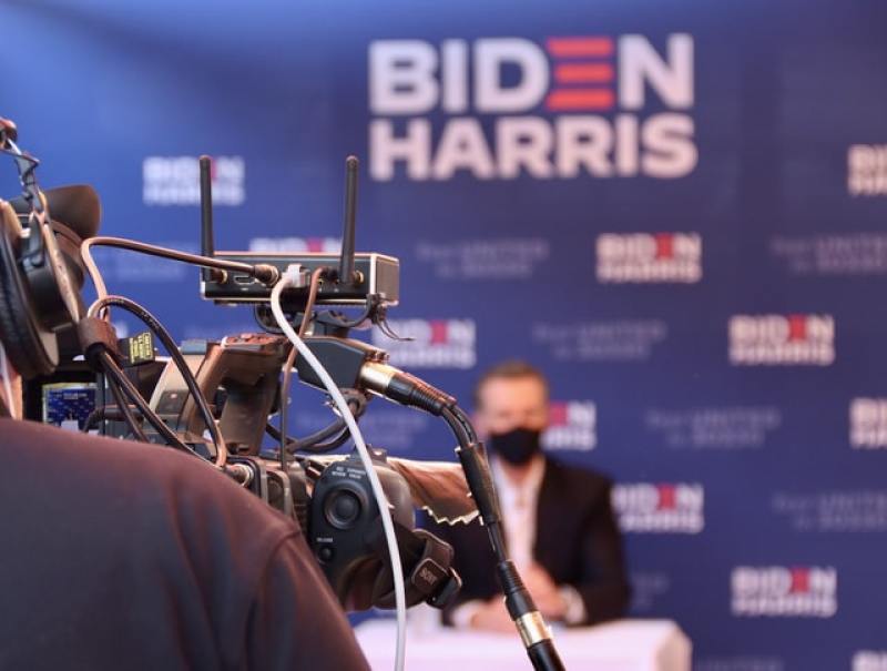 Biden-Harris campaign team campaigning for Joe Biden