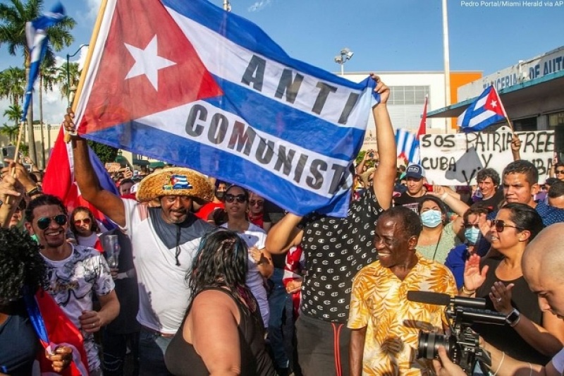 Cuba protest against communist dictatorship