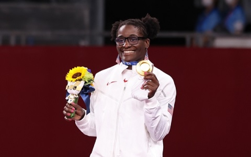 Olympic wrestling gold medalist Tamyra Mensah-Stock