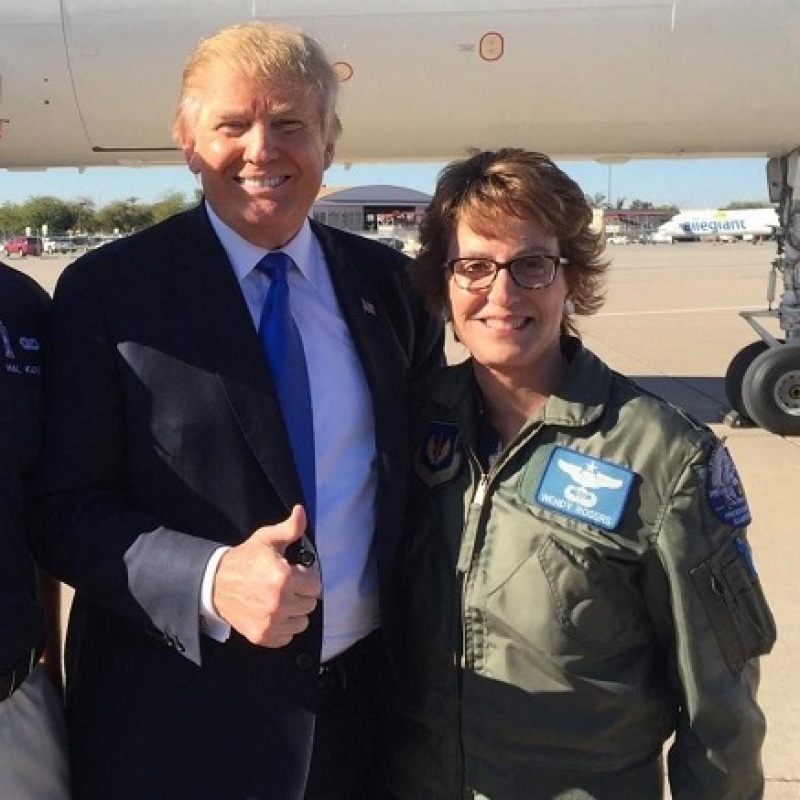 President Donald Trump with AZ Sen. Wendy Rogers