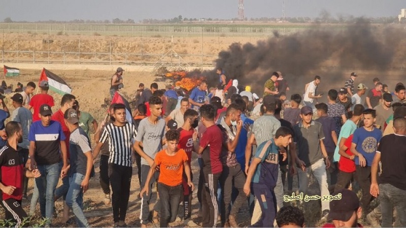 Hamas rioters at Gaza