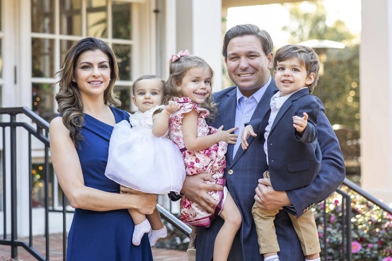 Florida First Lady Casey DeSantis with husband Gov. Ron and kids