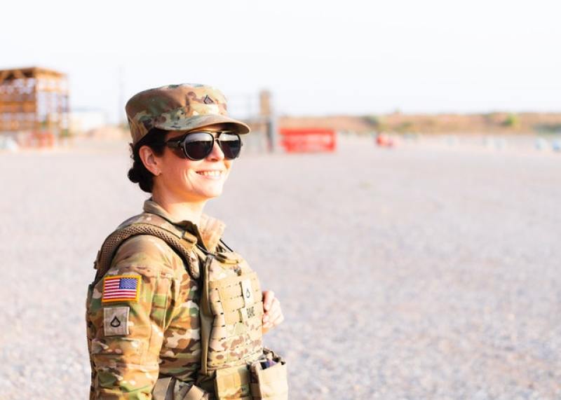 female solider in uniform