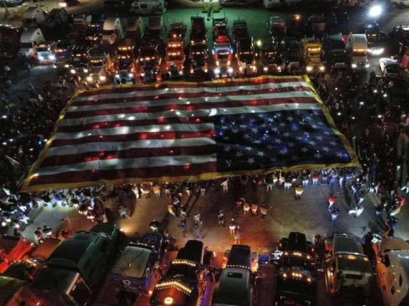 'People's Convoy' Trucker Protest Jam Washington DC Beltway To Protest COVID Restrictions