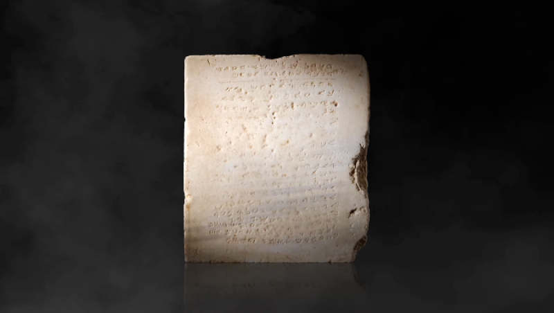 An ancient marble tablet