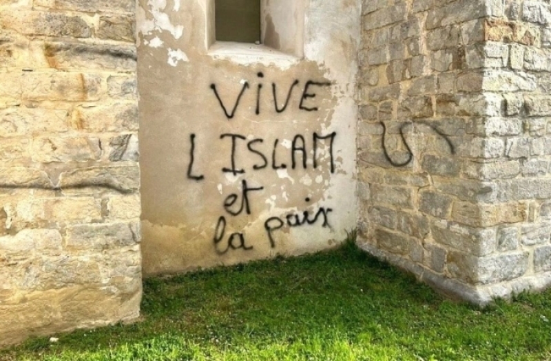Vandalized Catholic church 
