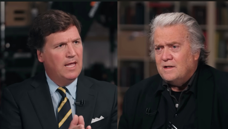 Tucker Carlson and Steve Bannon