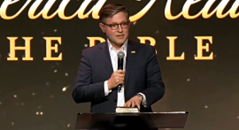 House Speaker Mike Johnson, Christian Leaders Launch Weeklong Bible Reading in D.C.