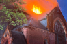 Six Firefighters Injured as Blaze Engulfs Historic Astoria Church in New York