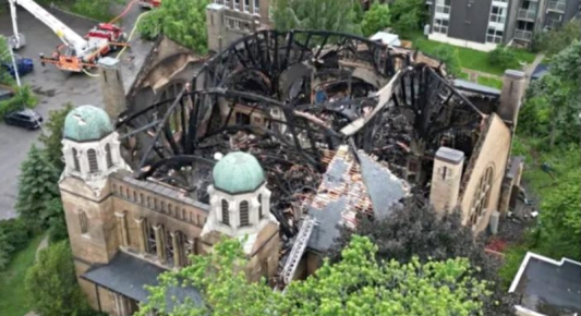 Arson Suspected in Blaze That Destroyed National Historic Site St. Anne’s Church