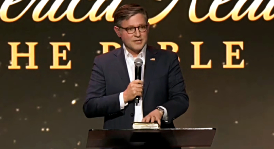 House Speaker Mike Johnson, Christian Leaders Launch Weeklong Bible Reading in D.C.